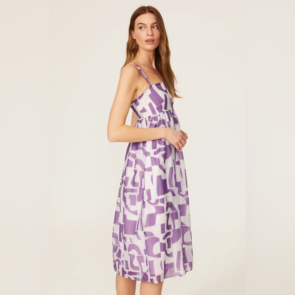 UM UND PFERDGARTEN Aspen printed organza midi dress
